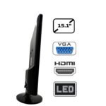 GEONIX PC Monitor (38.35 cm / 15.1 Inch), VGA & HDMI, LED Display, 1024X768 Resolution, 220cd/m2 (Max.) Brightness,12W (Max.) Power Consumtion - Image 2