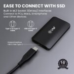 EVM EnSave External SSD 128GB - Smallest Portable SSD - 550 Mb/s Read & 500 Mb/s Write - USB 3.1 Gen 2 Type C - 10 Years Warranty (EPSSD/128GB) - Image 3