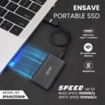 EVM EnSave External SSD 128GB - Smallest Portable SSD - 550 Mb/s Read & 500 Mb/s Write - USB 3.1 Gen 2 Type C - 10 Years Warranty (EPSSD/128GB) - Image 6