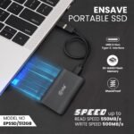 EVM EnSave External SSD 512GB - Smallest Portable SSD - 550 Mb/s Read & 500 Mb/s Write - USB 3.1 Gen 2 Type C - 10 Years Warranty (EPSSD/512GB) - Image 5