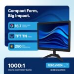 GEONIX PC Monitor (43.18 cm/17 Inch), VGA & HDMI, LED Display, 1280X1024 Resolution, 16.7M Color, 16W(Max) Power Consumption | 2 Years Warranty - Image 2