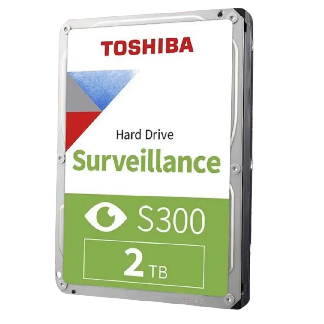 Untitled design (11) TOSHIBA surveillance 2 TB Surveillance Systems Silver SATA Internal Hard Disk Drive - Image 1